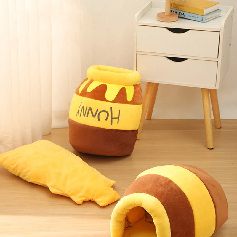 cartoon cat bed nest autumn warm