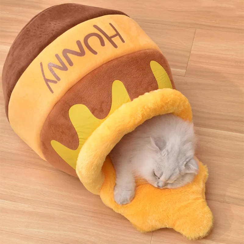 cat bed cute honey pot shape