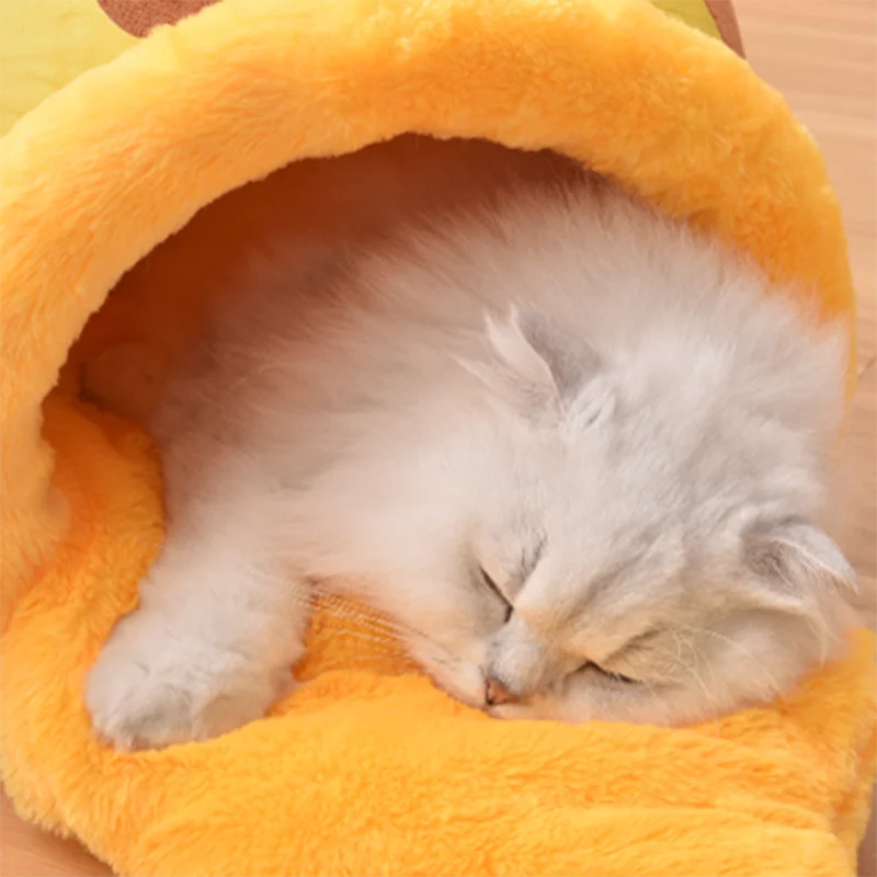 fluffy cat bed soft comfort winter