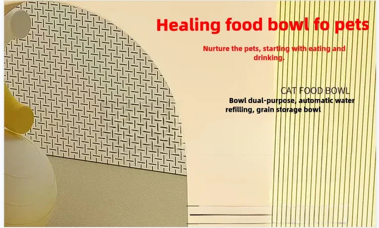 Automatic Cat Feeder with Water Dispenser – 2-in-1 Pet Bowl Station