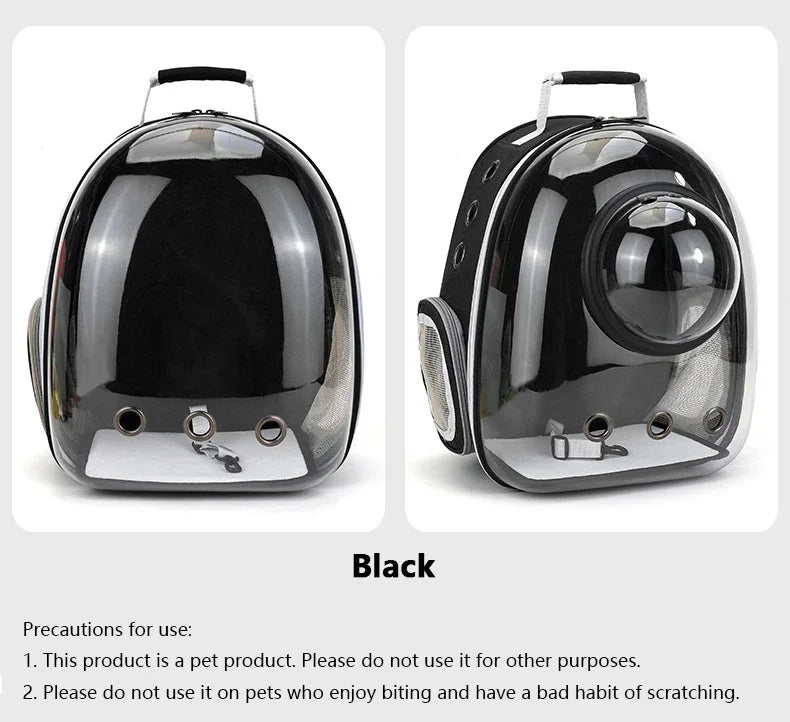 Transparent Cat Backpack Carrier – Breathable Travel Pet Bag with Bubble Window