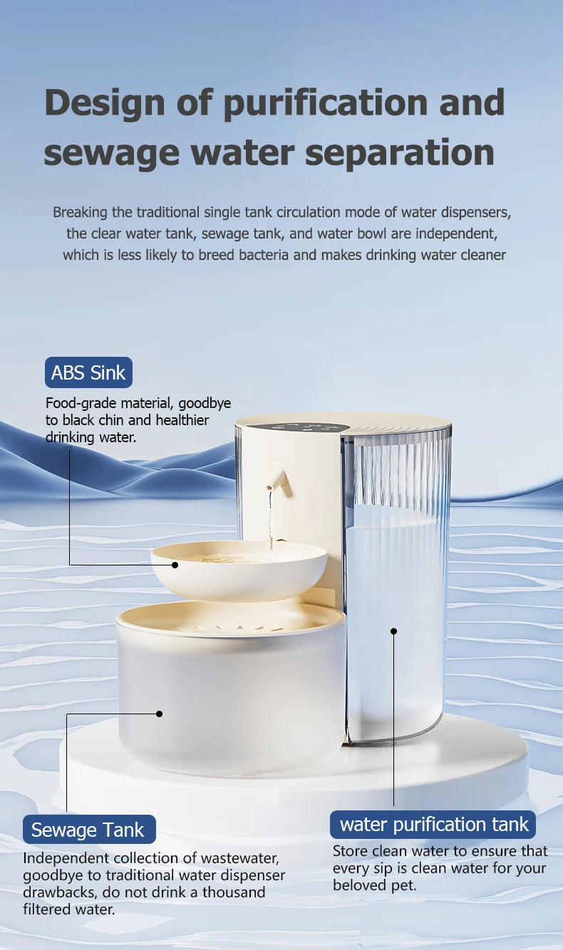 Smart Cat Water Fountain – Wireless Automatic Pet Water Dispenser (3L)