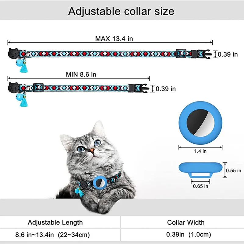 AirTag Cat Collar – Adjustable, Safe & Stylish