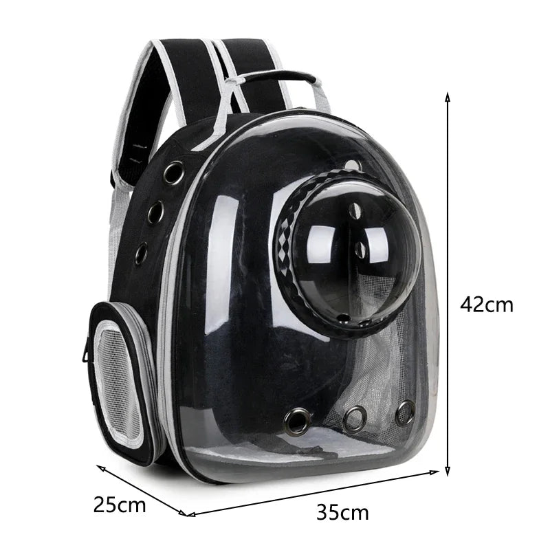 Transparent Cat Backpack Carrier – Breathable Travel Pet Bag with Bubble Window