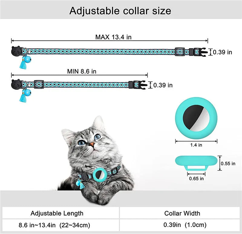 AirTag Cat Collar – Adjustable, Safe & Stylish