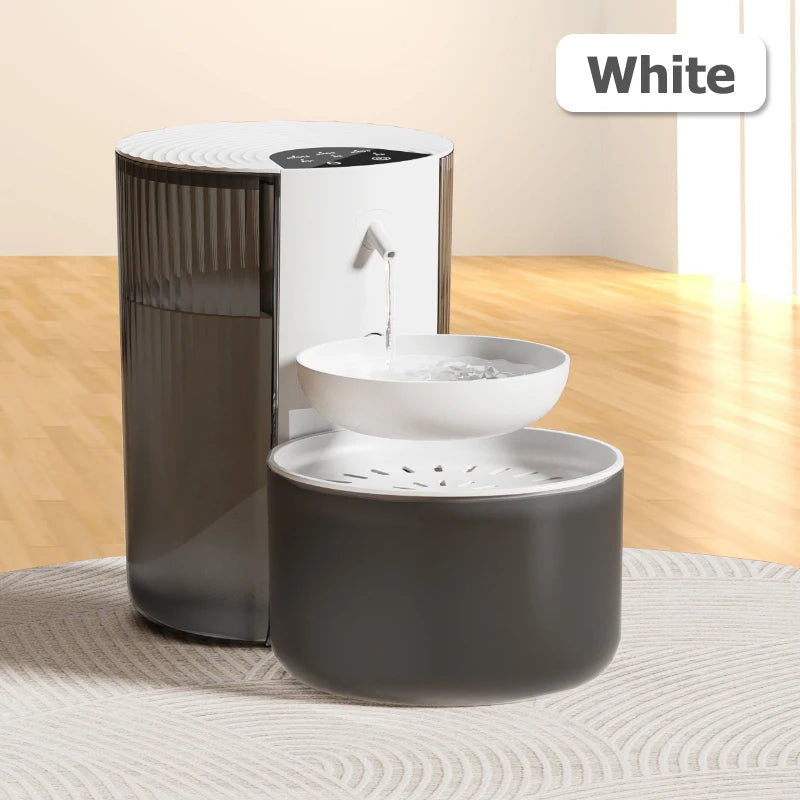 cat water fountain 3l beige white