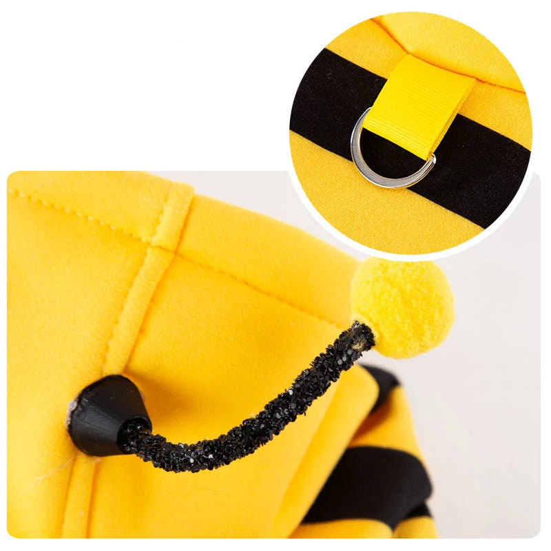 pet cat costume yellow bee