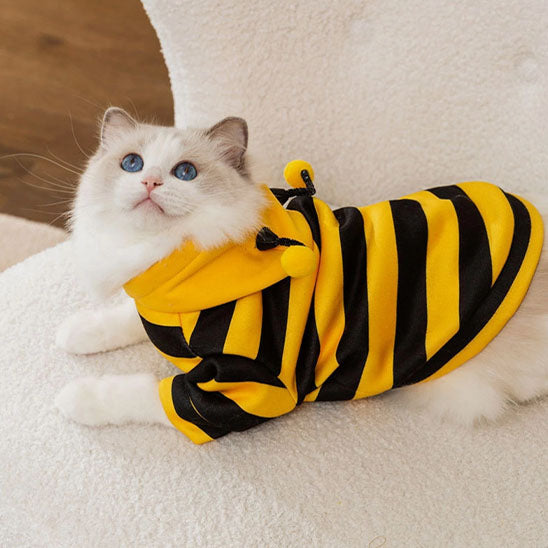 striped bee cat costume for cats